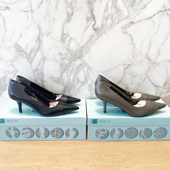 Medium high heels-Town Shoes - gunmetal grey. Size 10 but fits like a size 9 - Picture 2 of 5